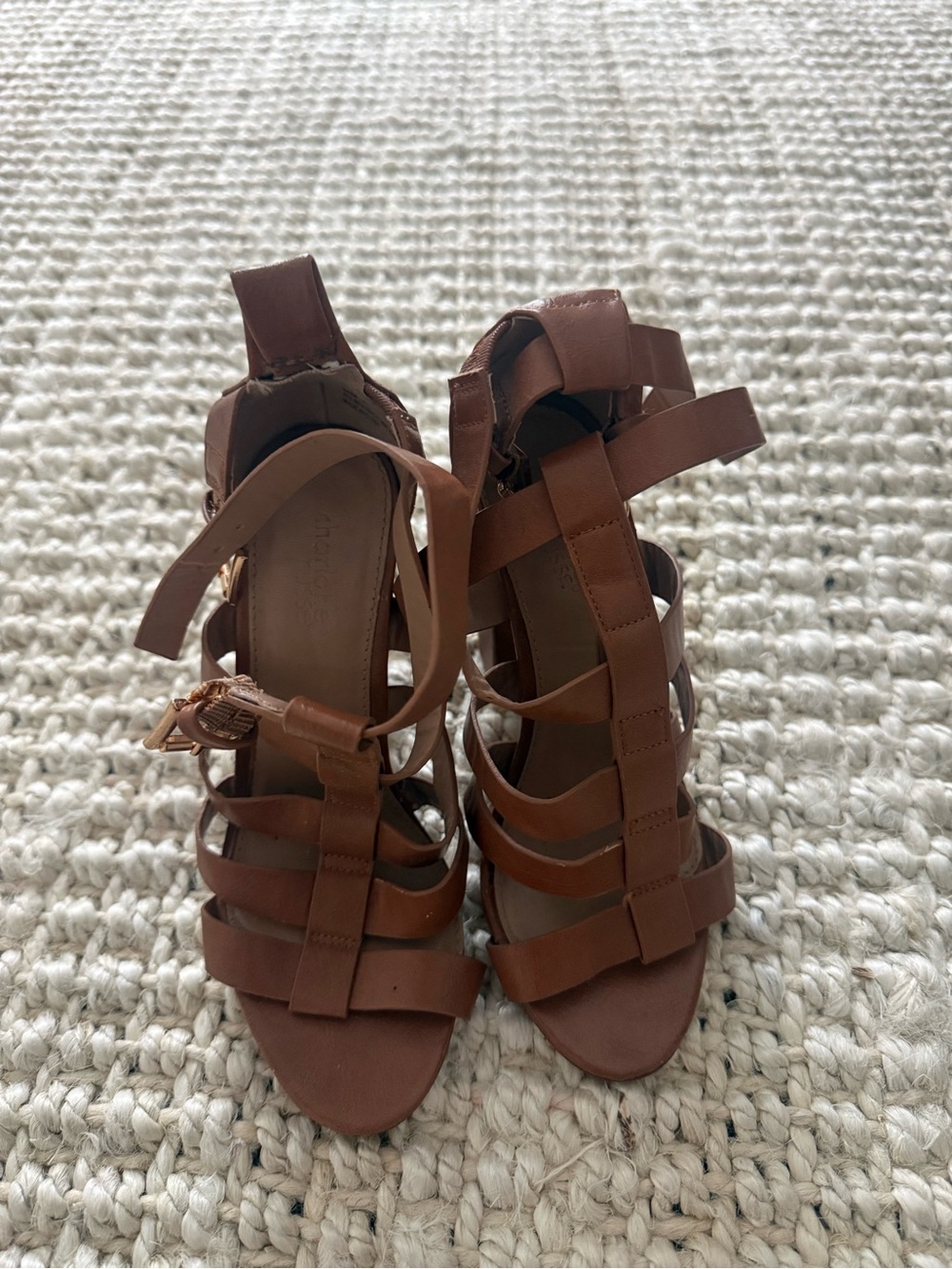 Charlotte Russe Brown Strappy Gladiator Heels